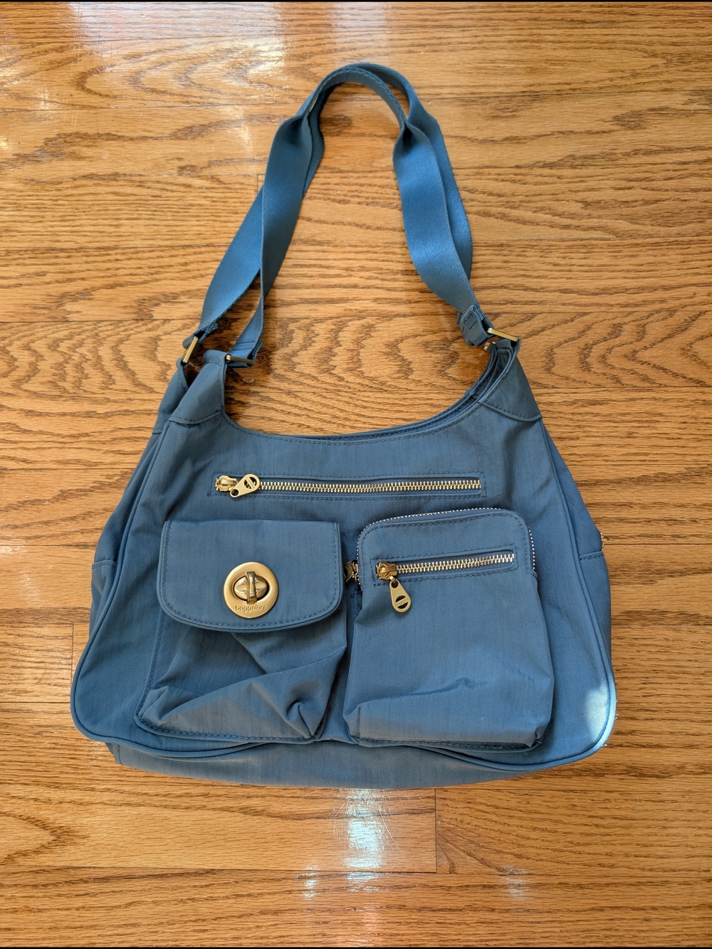 Slate Blue Women's Baggalini with Front Pockets